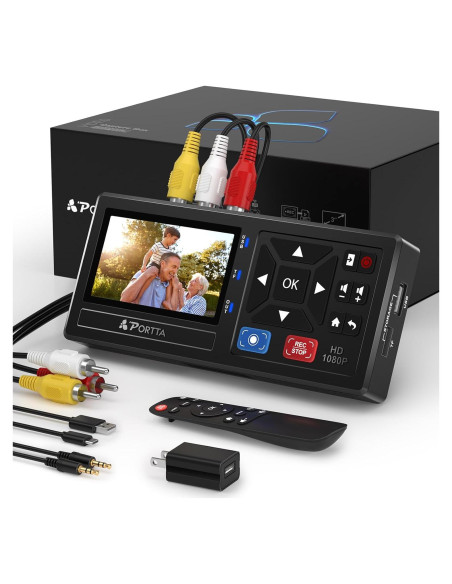 Convertidor de VHS a Digital Portta CHR101 1080P AV HDMI