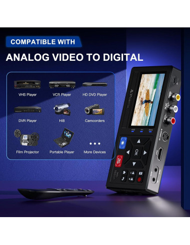 Convertidor de VHS a Digital Portta CHR101 1080P AV HDMI