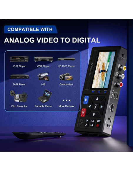 Convertidor de VHS a Digital Portta CHR101 1080P AV HDMI