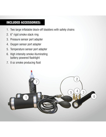 Máquina de Diagnóstico de Humo Mastercool 43060-TB para Camiones