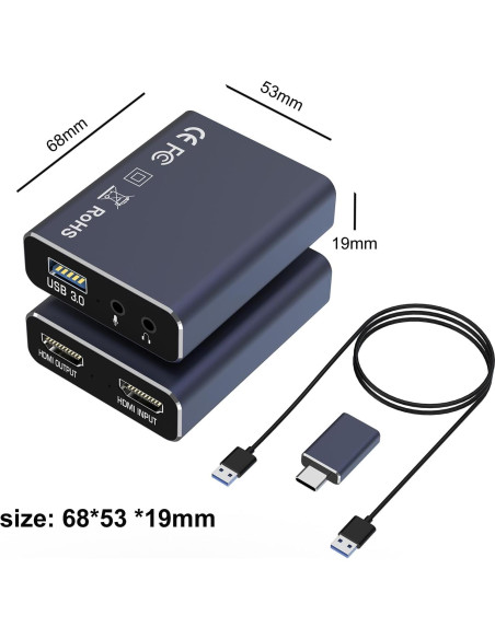 Tarjeta de Captura de Video 4K Dobestyou HDMI USB 3.0