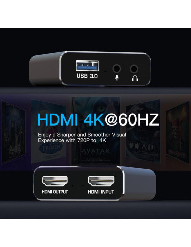 Tarjeta de Captura de Video 4K Dobestyou HDMI USB 3.0