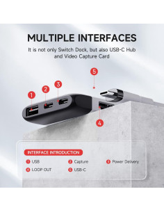 Hagibis Dock Captura Video 1080P USB 3.0 para Nintendo Switch 2