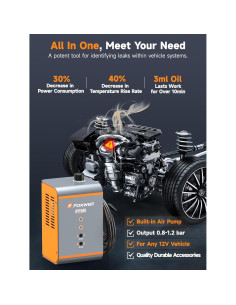 Detector de Fugas de Humo FOXWELL ST201 con Compresor 1.85 kg 2