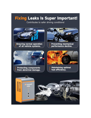 Detector de Fugas de Humo FOXWELL ST201 con Compresor 1.85 kg