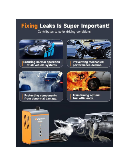 Detector de Fugas de Humo FOXWELL ST201 con Compresor 1.85 kg