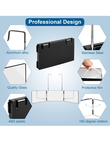 Espejo 360 Plegable LMZNXCZ para Cortes de Cabello