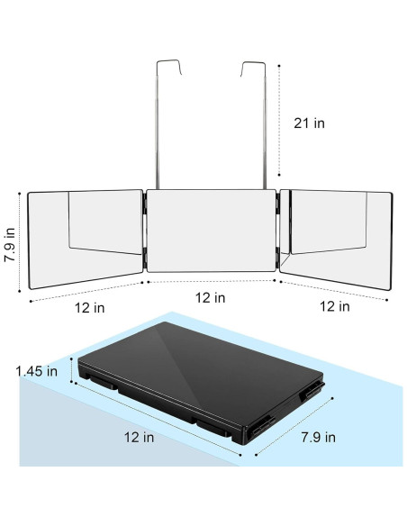 Espejo 360 Plegable LMZNXCZ para Cortes de Cabello