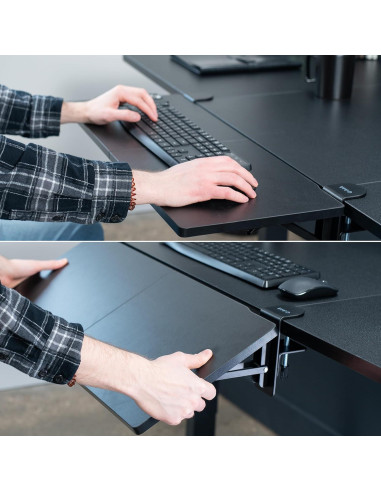 Soporte de Escritorio Plegable VIVO 76x30 cm Negro DESK-EXT30