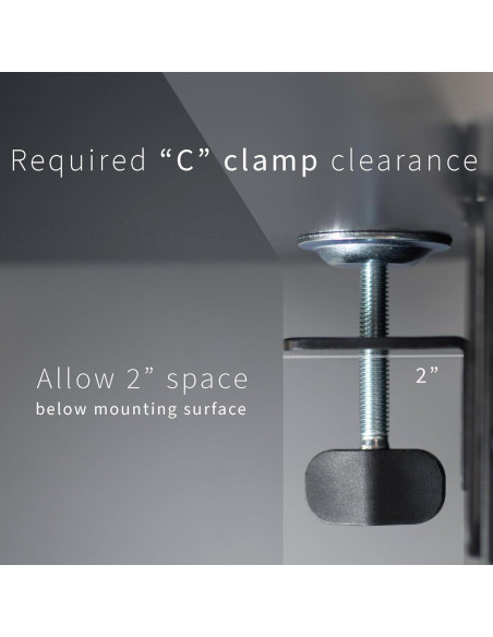 Soporte de Escritorio Plegable VIVO 76x30 cm Negro DESK-EXT30