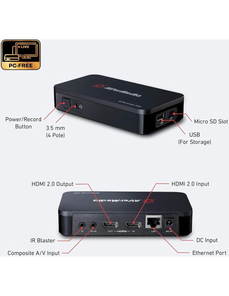 Grabador de Video AVerMedia EZRecorder 330G 4K HDMI