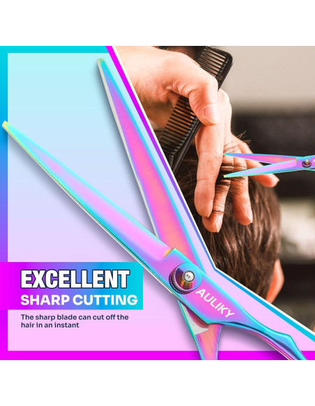 Kit Tijeras Corte Cabello AULikY 17 cm Profesional Acero