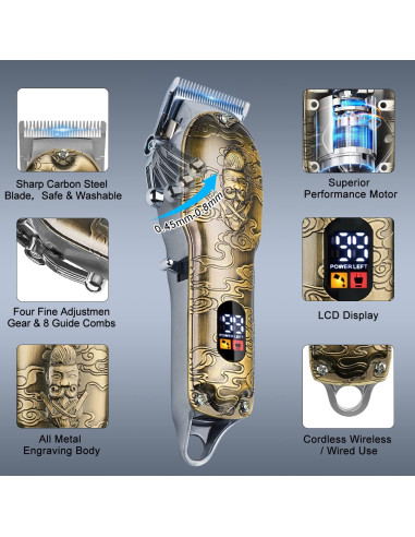 Cortadoras de Cabello EHJYO Inalámbricas 21 en 1 USB