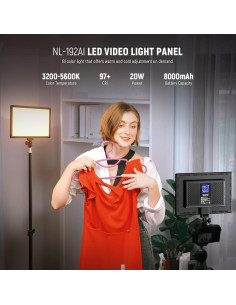 Panel de Luz LED NEEWER NL-192AI Bi Color 20W 3200-5600K 2