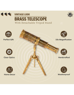Telescopio Decorativo Antiqula ExploreX 6.0 Vintage 15cm 2