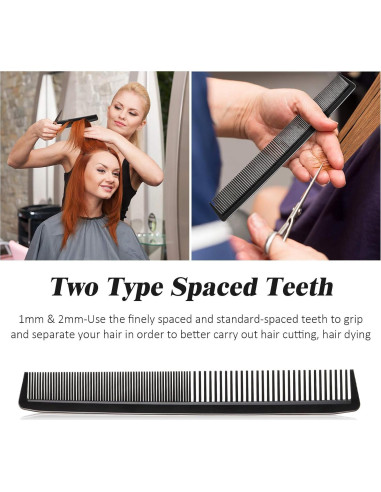 Juego de 5 Peines de Barbero Patelai Antiestáticos y Resistentes