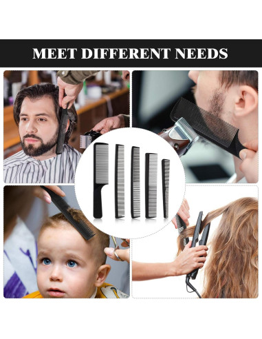 Juego de 5 Peines de Barbero Patelai Antiestáticos y Resistentes