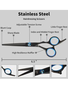 Tijeras de Corte de Cabello Homekoey 16.5 cm Acero Inoxidable 2