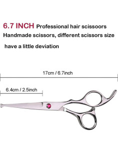 Tijeras de corte de cabello Lplpgg 16.5 cm kit profesional rojo 2