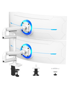 Soporte Doble para Monitor Ergounion 40" 11.34 kg Ajustable