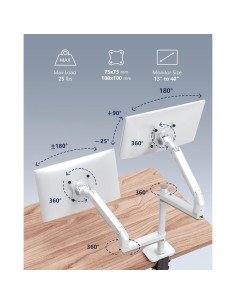 Soporte Doble para Monitor Ergounion 40" 11.34 kg Ajustable 2