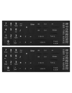 Etiquetas Numéricas para Teclado CaseBuy 2 Piezas Mate