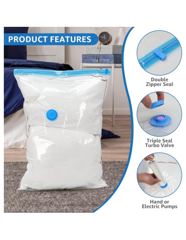 30 Bolsas de Almacenamiento al Vacío Simple Deluxe