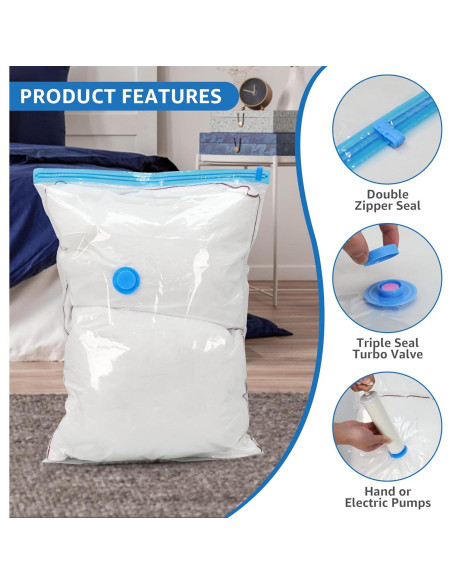 30 Bolsas de Almacenamiento al Vacío Simple Deluxe