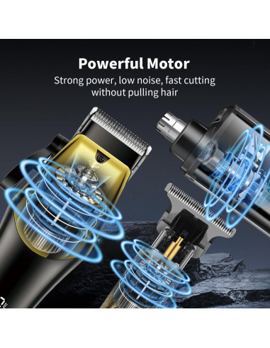 Cortadora de Cabello HIENA PRO Inalámbrica 600mAh 4 Peines