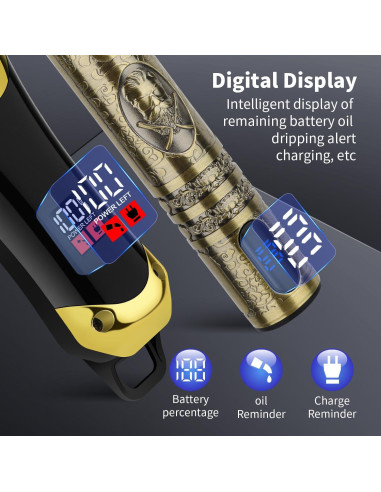 Cortadora de Cabello HIENA PRO Inalámbrica 600mAh 4 Peines