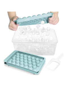 Bandeja de Hielo WIBIMEN con Tapa y Contenedor Azul