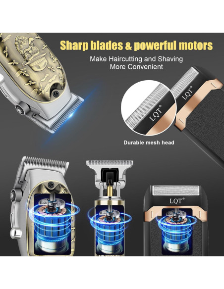 Cortapelos Profesional LQT Kit Aseo Hombre 4 Peines
