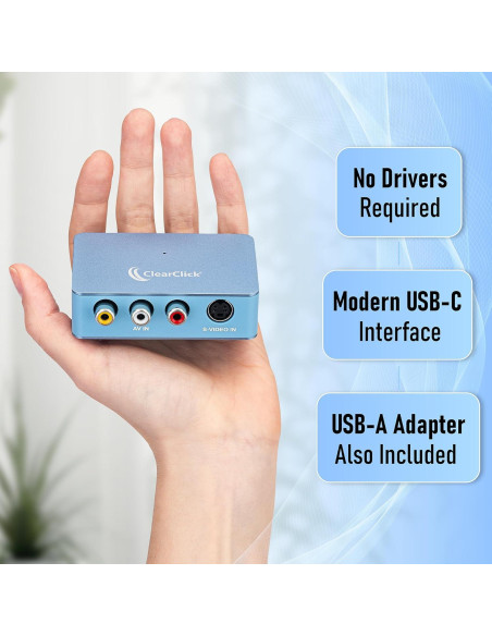 ClearClick Captura Video USB-C - Video2USB Lite AV/S-Video