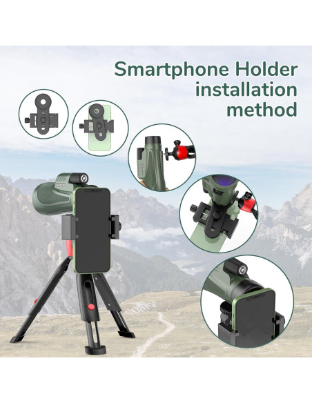 Telescopio Monocular HD Adasion 12x56 Impermeable para Aves