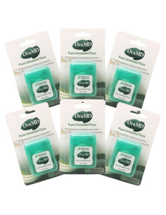 Hilo Dental OraMD Sin Cera 54.6 Yardas - Paquete de 6