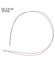 uxcell 10 LEDs Preconectados 0603 Blanco Cálido 20cm DC2.8-3V 2