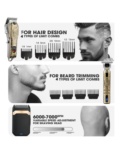 Cortapelos Inalámbrico LQT Profesional con Pantalla LED