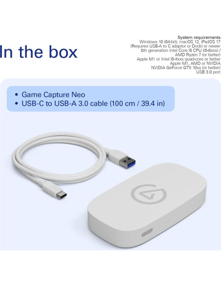 Tarjeta de Captura Elgato Game Capture Neo 4K60 HDR USB