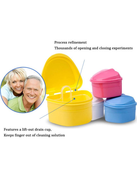 Caja de Baño para Dentaduras THINKPRICE 15x11cm 2 Piezas