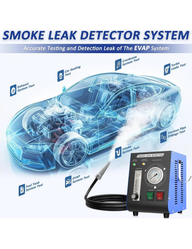 Máquina de Humo Aoteda 12V con Manómetro y Medidor de Flujo