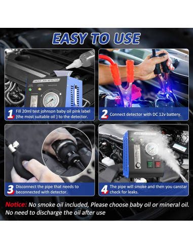 Máquina de Humo Aoteda 12V con Manómetro y Medidor de Flujo