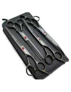 Juego de tijeras de peluquería KINGSTAR 4 piezas para mascotas