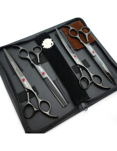 Juego de tijeras de peluquería KINGSTAR 4 piezas para mascotas