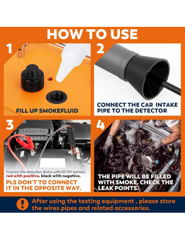 Detector de Fugas de Humo XDOVET KSD-201 Pro 12V Automotriz