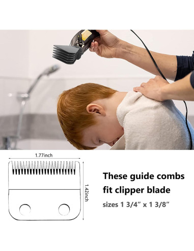 Peines protectores para clipper CR8GR8 8 piezas gris