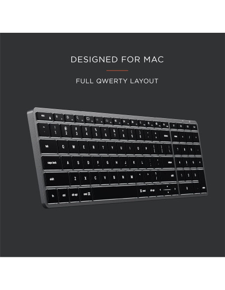 Teclado Bluetooth Satechi Slim X2 Retroiluminado para Mac