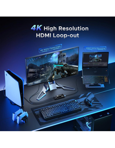 Tarjeta Captura Video XIIXMASK 4K HDMI USB 3.0 60FPS