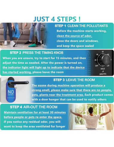 Generador de Ozono ODUOD 60000mg/h Purificador de Aire