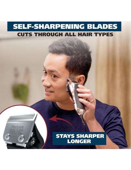 Cortadora de Cabello Wahl Chrome Pro 24 Piezas Plata