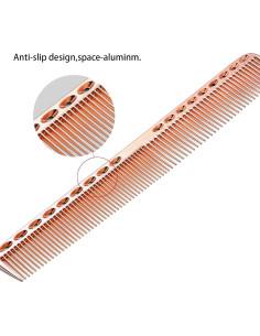 Juego de Peines de Aluminio CG Oro Rosa para Estilizar 2